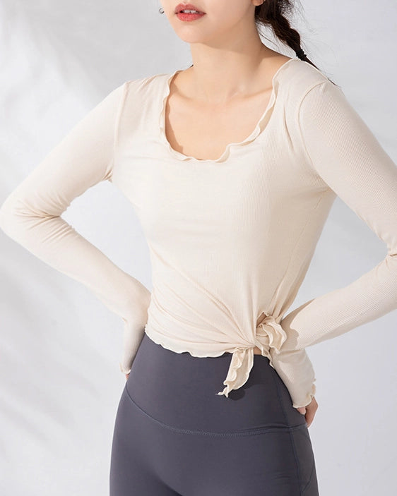 サイドスリットメロウヨガトップ 3123