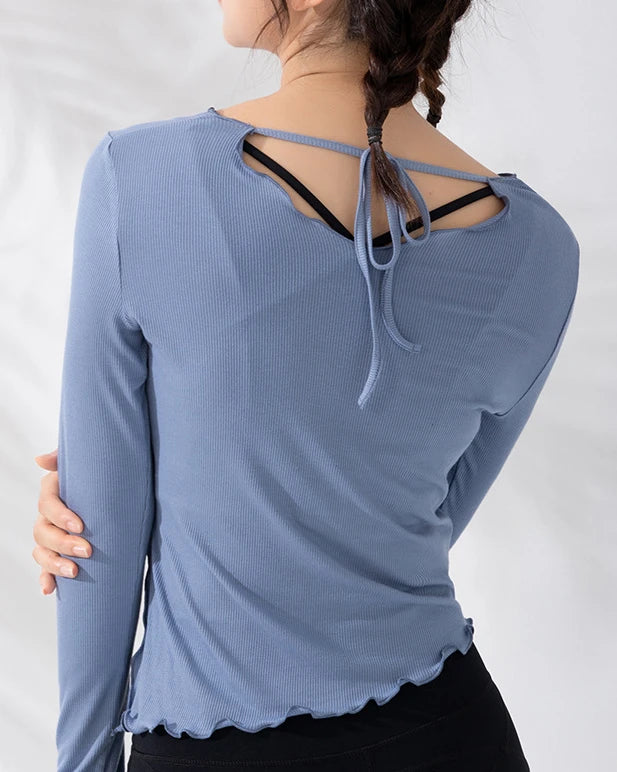 サイドスリットメロウヨガトップ 3123