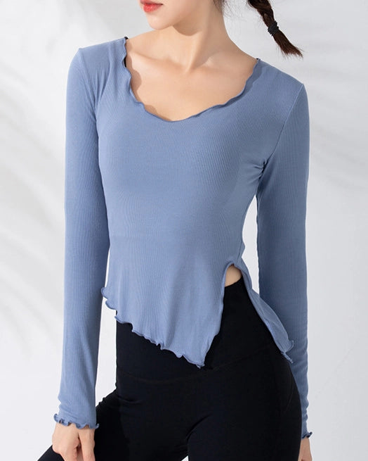 サイドスリットメロウヨガトップ 3123