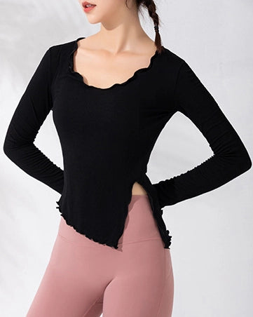 サイドスリットメロウヨガトップ 3123