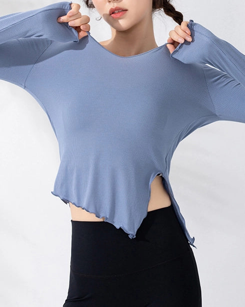 サイドスリットメロウヨガトップ 3123