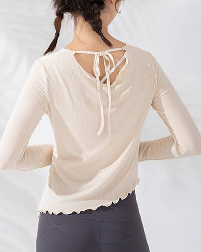 サイドスリットメロウヨガトップ 3123