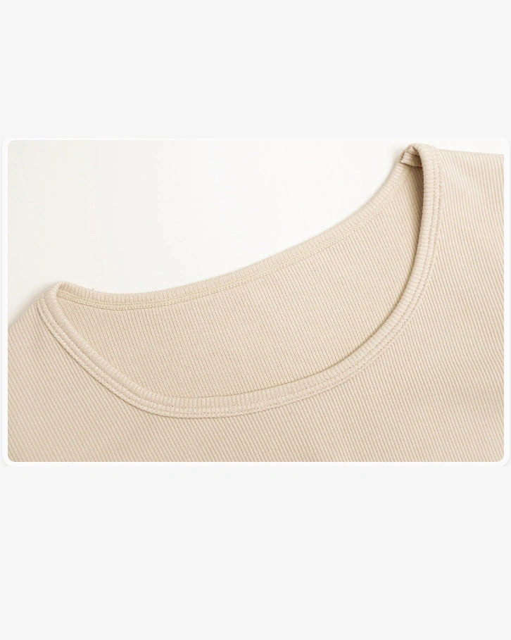 フロントクロスサムホールリブトップ 3126