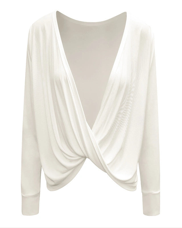 トゥーフェイスドレープヨガブラウス 3132