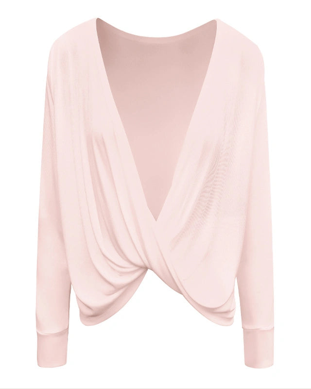 トゥーフェイスドレープヨガブラウス 3132