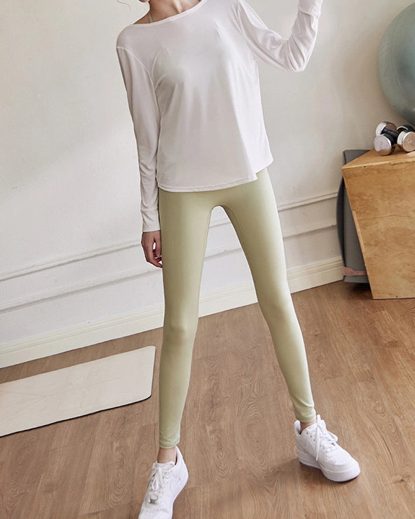 トゥーフェイスドレープヨガブラウス 3132