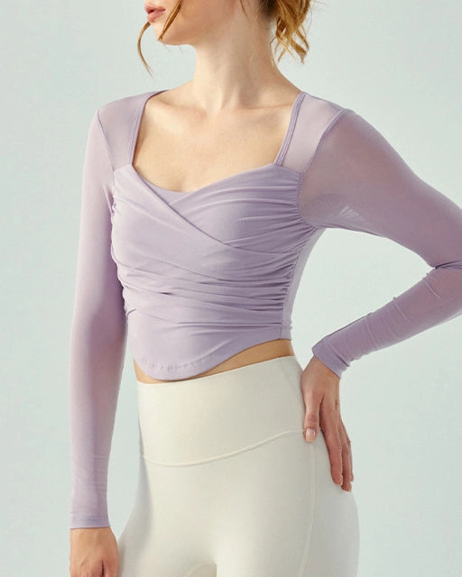 フロントクロスシアースリーブカットソー 3135