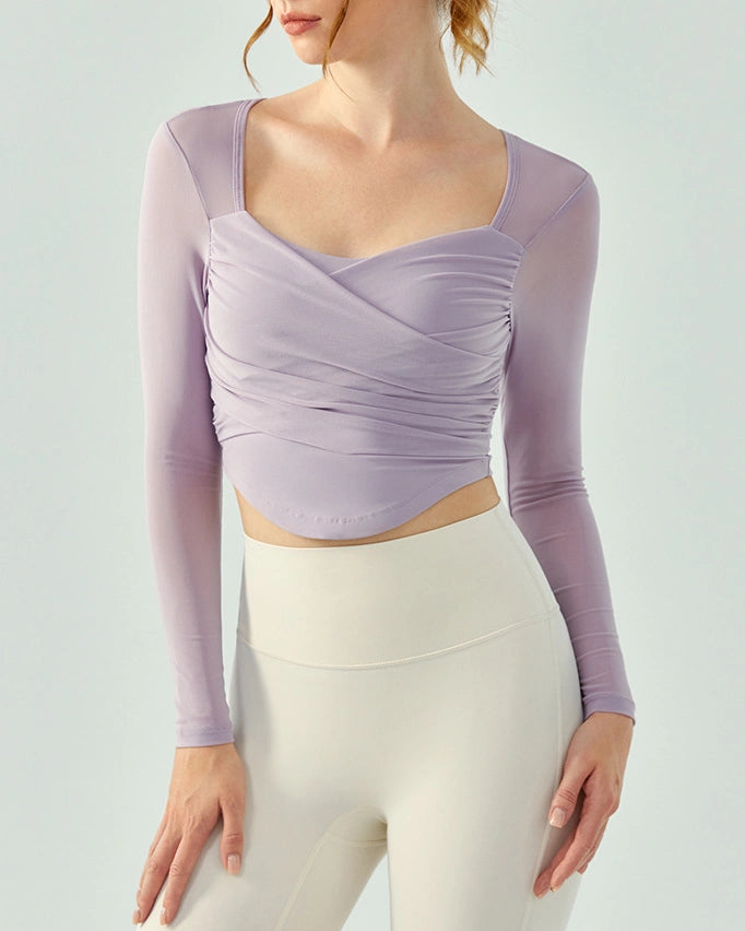 フロントクロスシアースリーブカットソー 3135