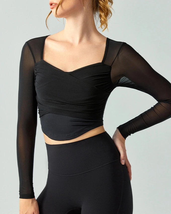 フロントクロスシアースリーブカットソー 3135