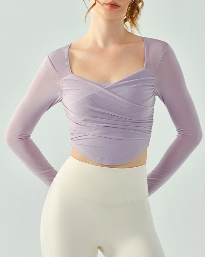 フロントクロスシアースリーブカットソー 3135