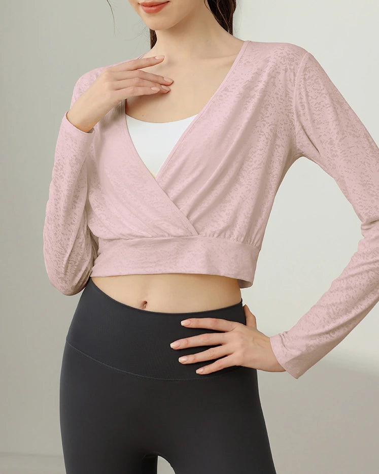 ミラージュカシュクールヨガロングトップ 3140