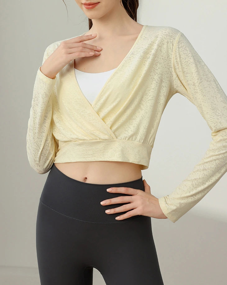 ミラージュカシュクールヨガロングトップ 3140