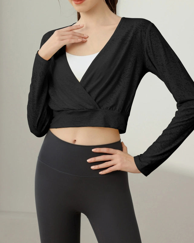 ミラージュカシュクールヨガロングトップ 3140