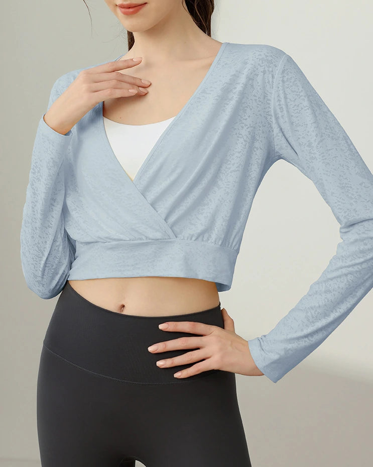 ミラージュカシュクールヨガロングトップ 3140