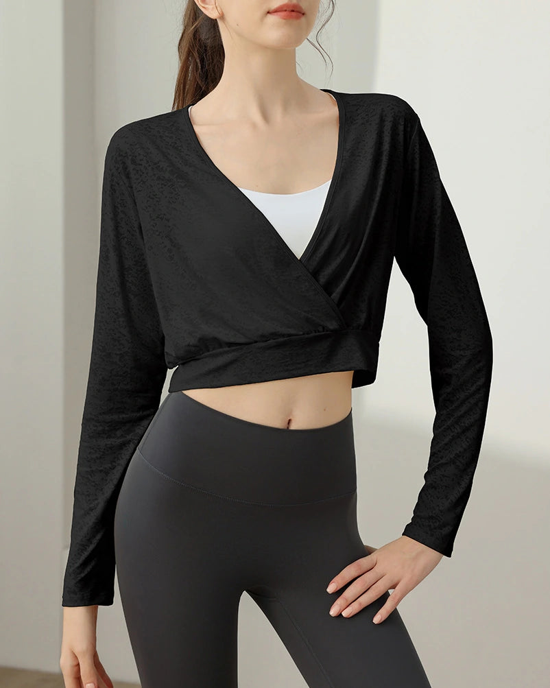 ミラージュカシュクールヨガロングトップ 3140