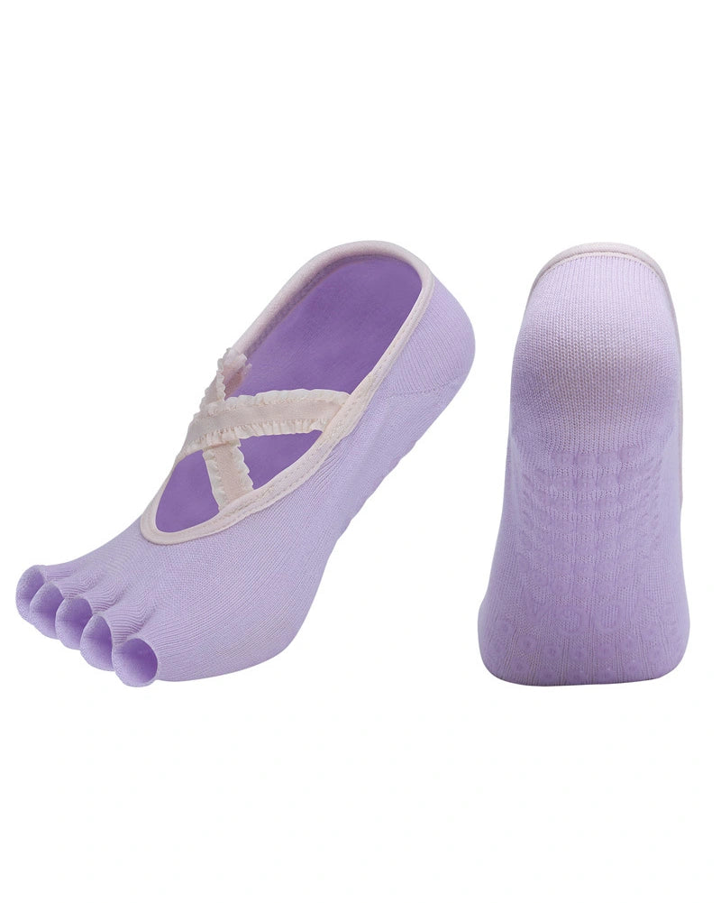 クロスストラップ 半指ヨガソックス 3142