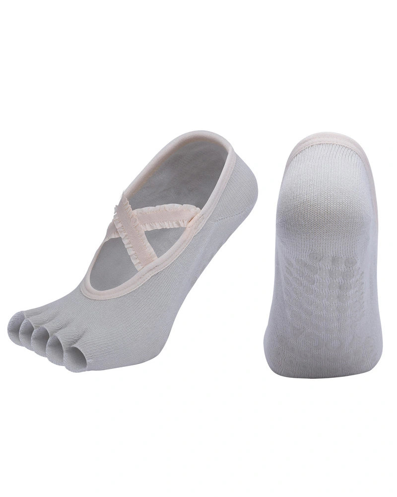 クロスストラップ 半指ヨガソックス 3142