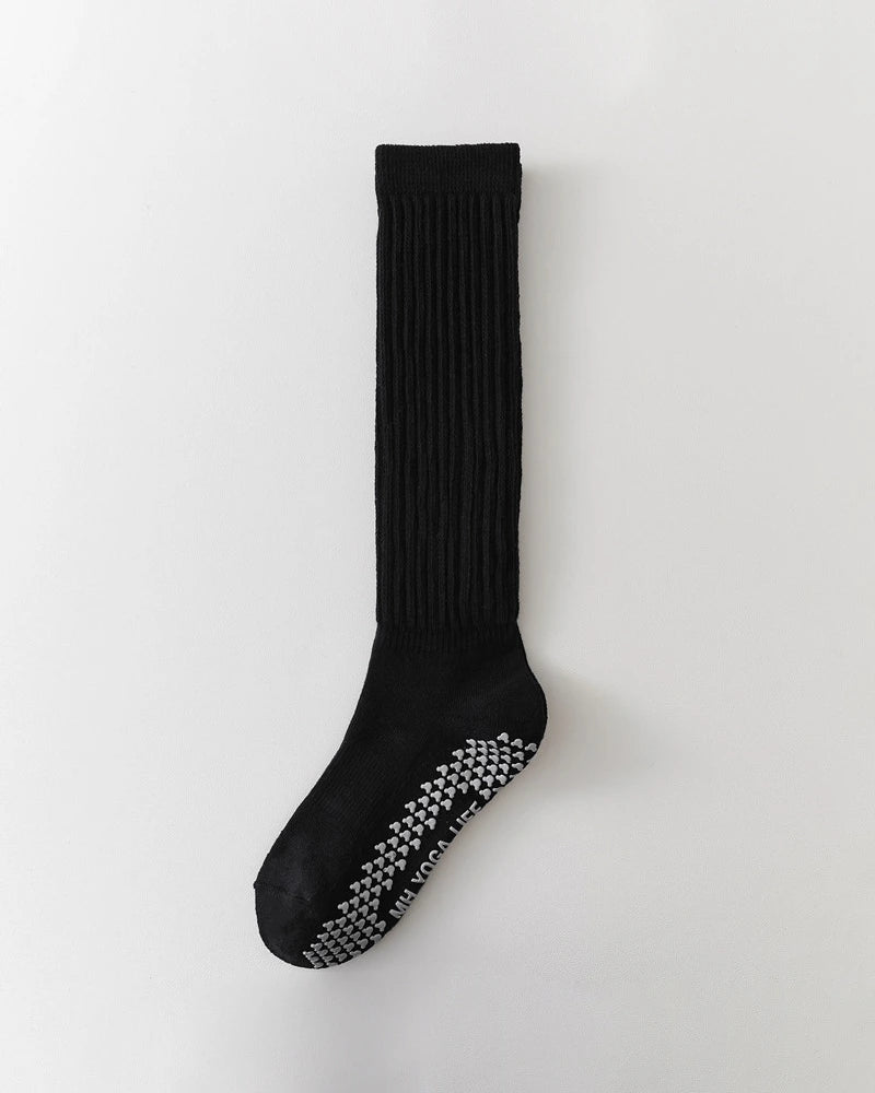 厚手で滑り止め付きの膝丈ソックス 3146