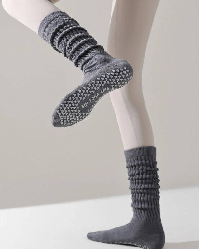 厚手で滑り止め付きの膝丈ソックス 3146