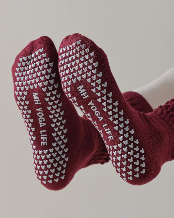 厚手で滑り止め付きの膝丈ソックス 3146