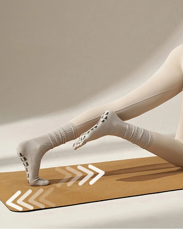 ミドル丈 5本指ヨガソックス 滑り止め付き 3147