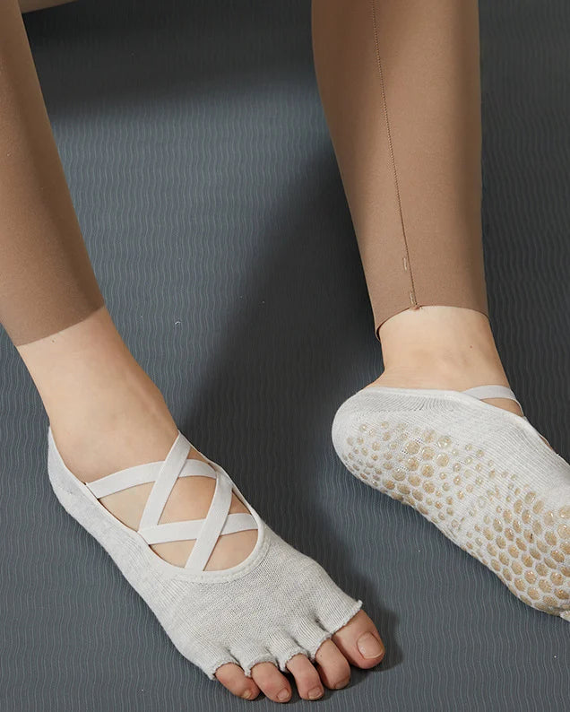 ツインクロスストラップヨガソックス7color 3152