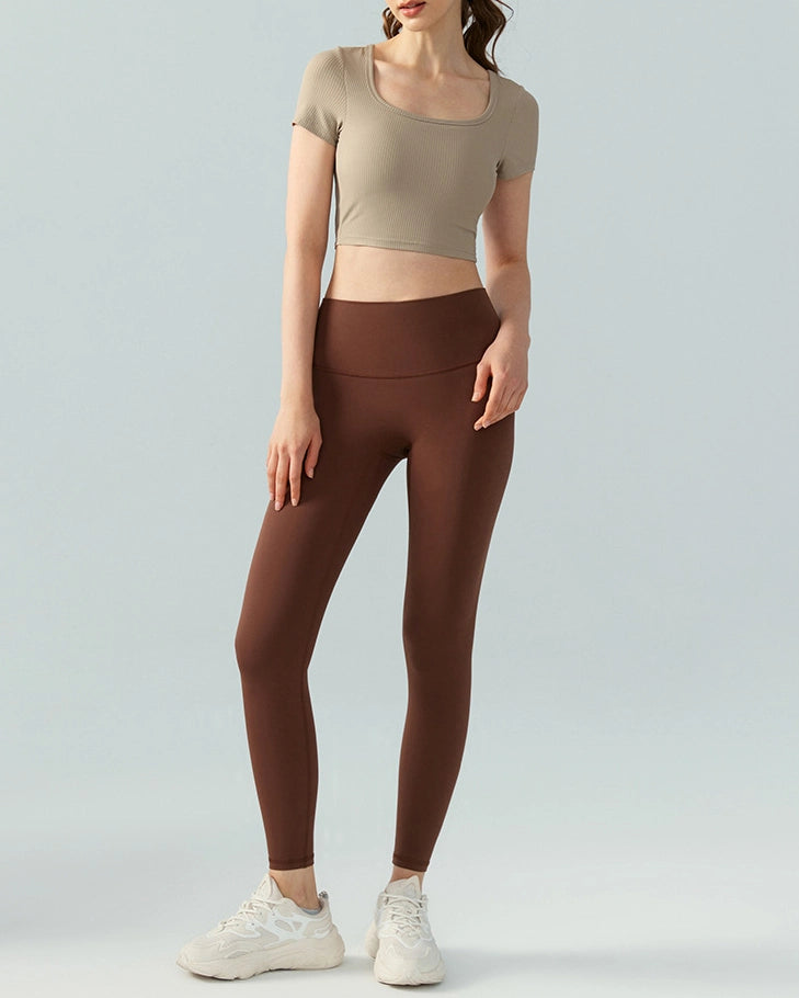 アレットバックオープンクロップドヨガT 3130