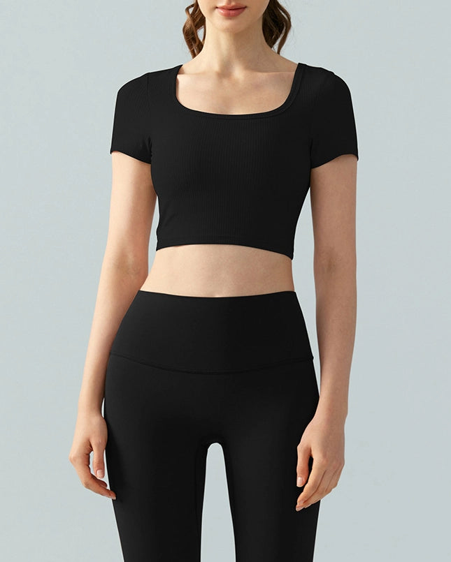 アレットバックオープンクロップドヨガT 3130