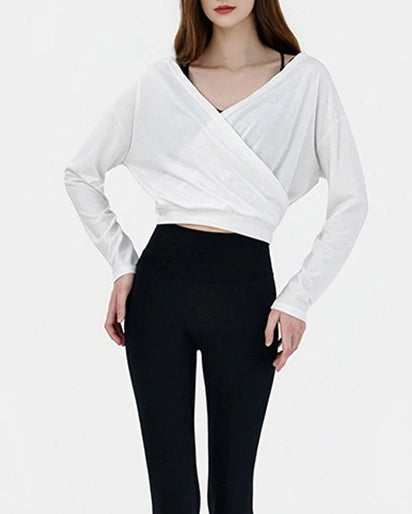 スフルカシュクールVネックロングトップ 3067