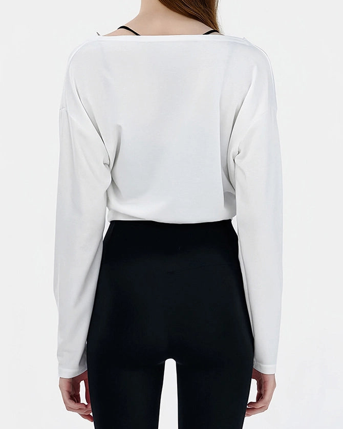 スフルカシュクールVネックロングトップ 3067