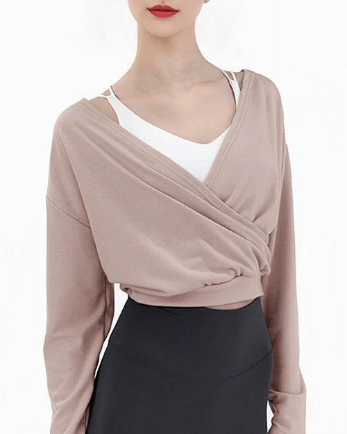 スフルカシュクールVネックロングトップ 3067