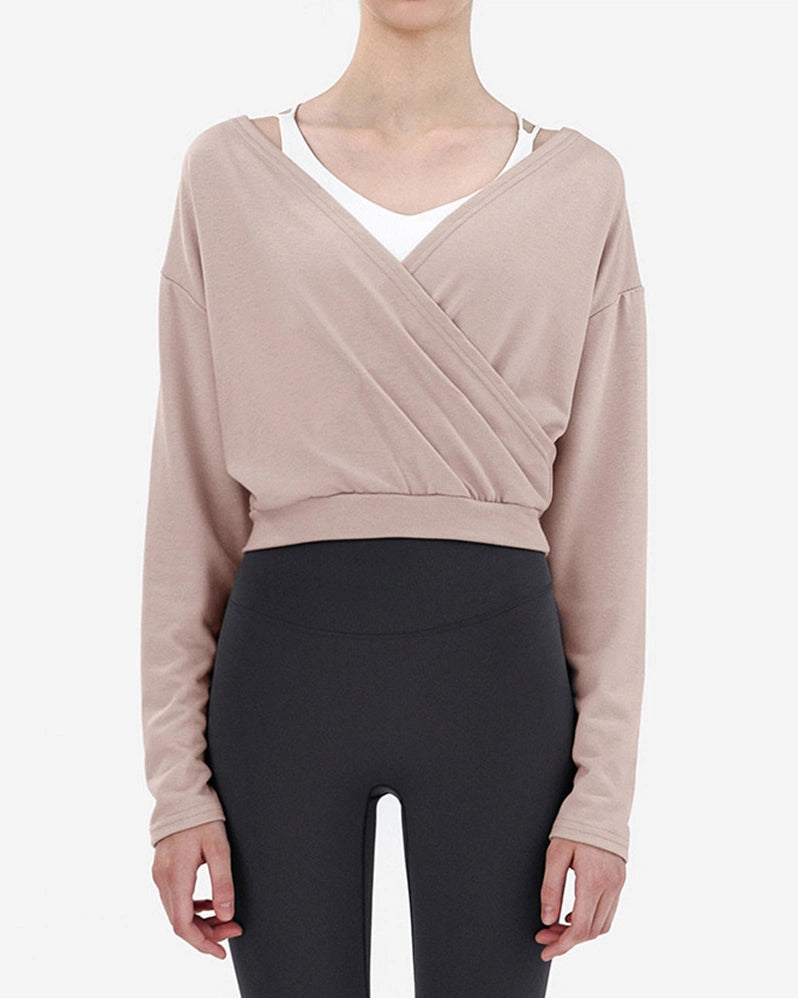 スフルカシュクールVネックロングトップ 3067