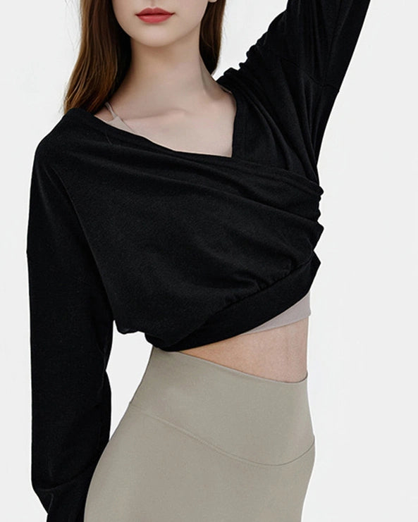 スフルカシュクールVネックロングトップ 3067