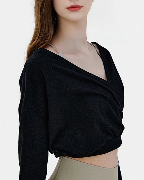 スフルカシュクールVネックロングトップ 3067