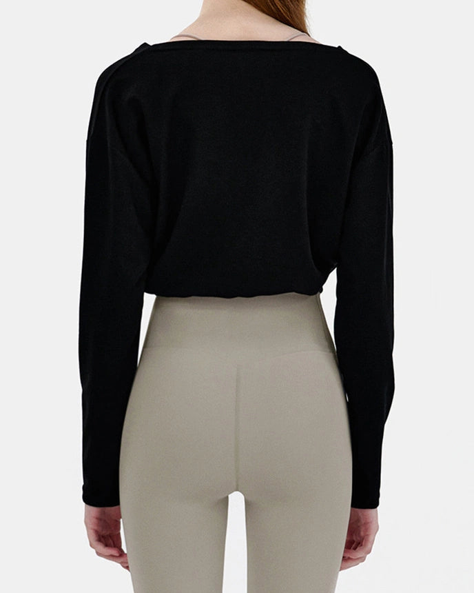 スフルカシュクールVネックロングトップ 3067