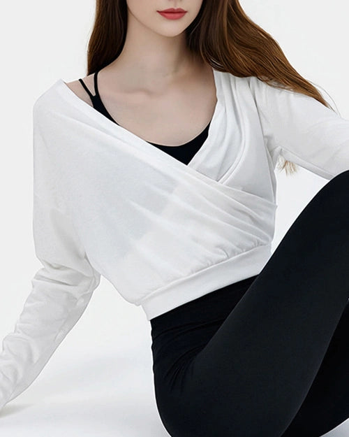 スフルカシュクールVネックロングトップ 3067